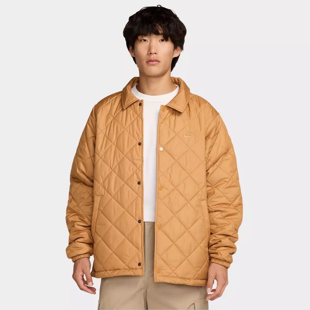 (NWT) Men’s Nike Club Lightweight Quilted Therma-Fit Insulated Jacket - Gold - S